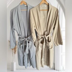 Haven Bathrobes Cotton Linen Bundle of 2